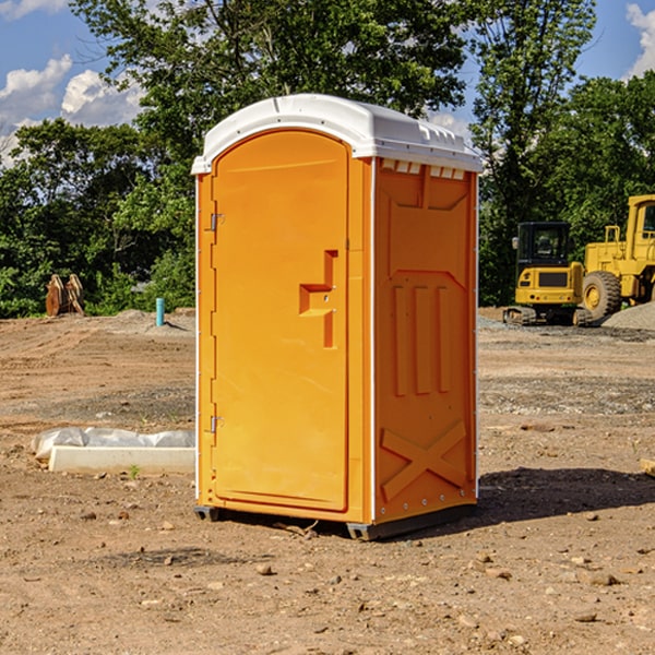 how often are the portable toilets cleaned and serviced during a rental period in Marshall